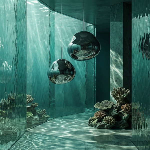 Снимка на Висяща лампа Ruby 2 Smoke Grey | Опушен хром | Визия течен метал | 3000K