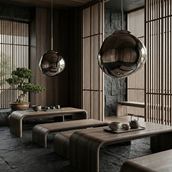 Снимка на Висяща лампа Ruby 2 Smoke Grey | Опушен хром | Визия течен метал | 3000K