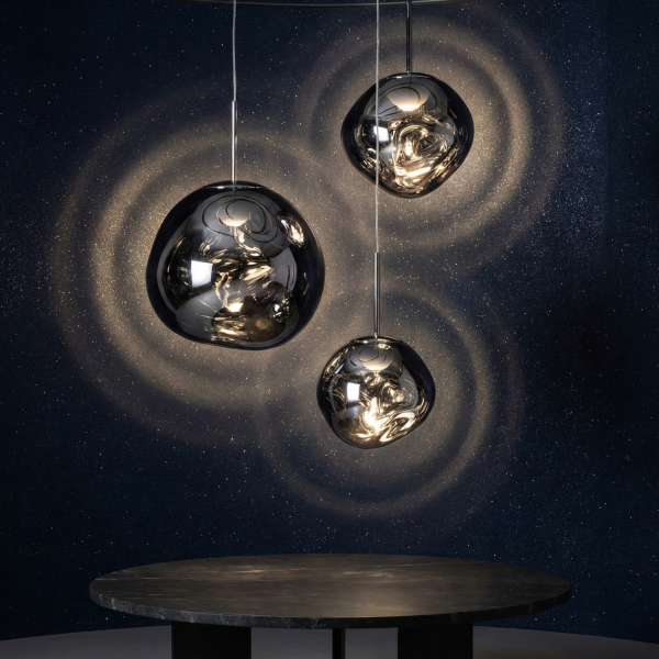 Снимка на Висяща лампа Ruby 2 Smoke Grey | Опушен хром | Визия течен метал | 3000K