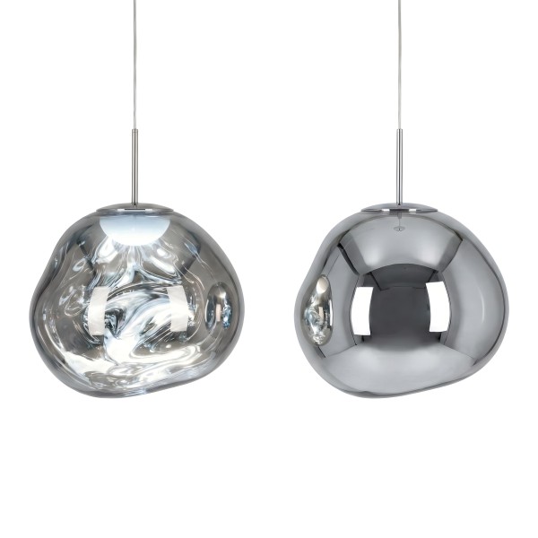 Снимка на Висяща лампа Ruby 2 Chrome | Цвят хром | Визия течен метал | 3000K