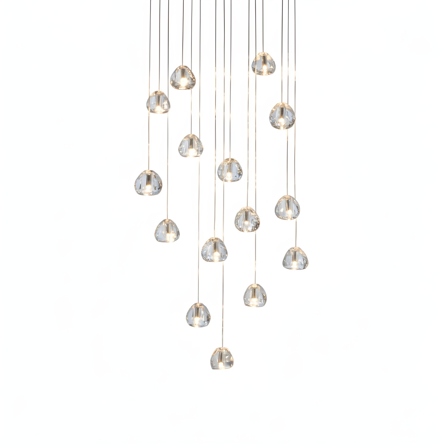 Снимка на Висящ дизайнерски пендел Glass Tears | Кристална стъклена сфера