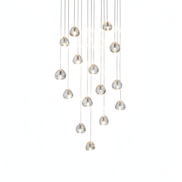 Снимка на Висящ дизайнерски пендел Glass Tears | Кристална стъклена сфера