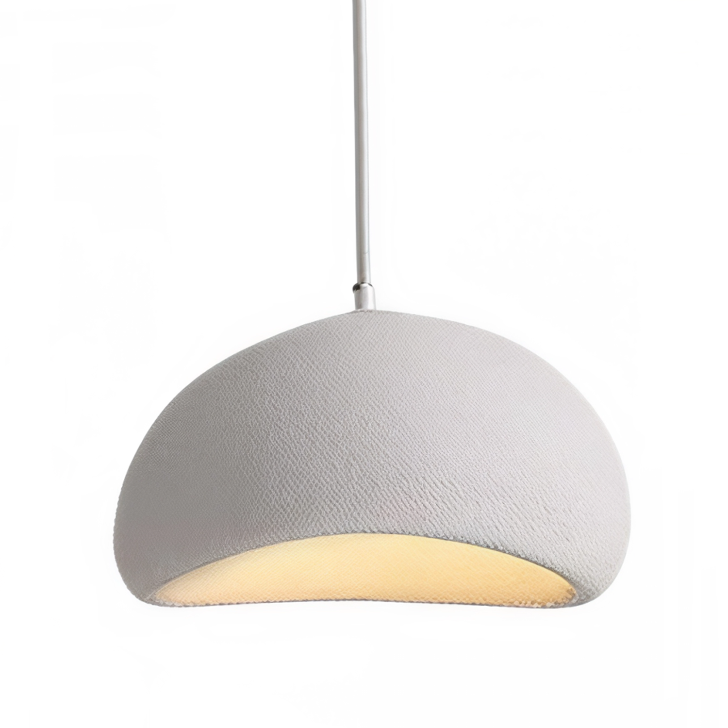 Снимка на Висяща лампа от смола Vali | Бяла | Скулптурна форма