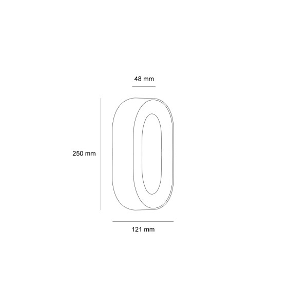 Снимка на Овална фасадна LED лампа Norma W | IP65 | 12W | 3000K