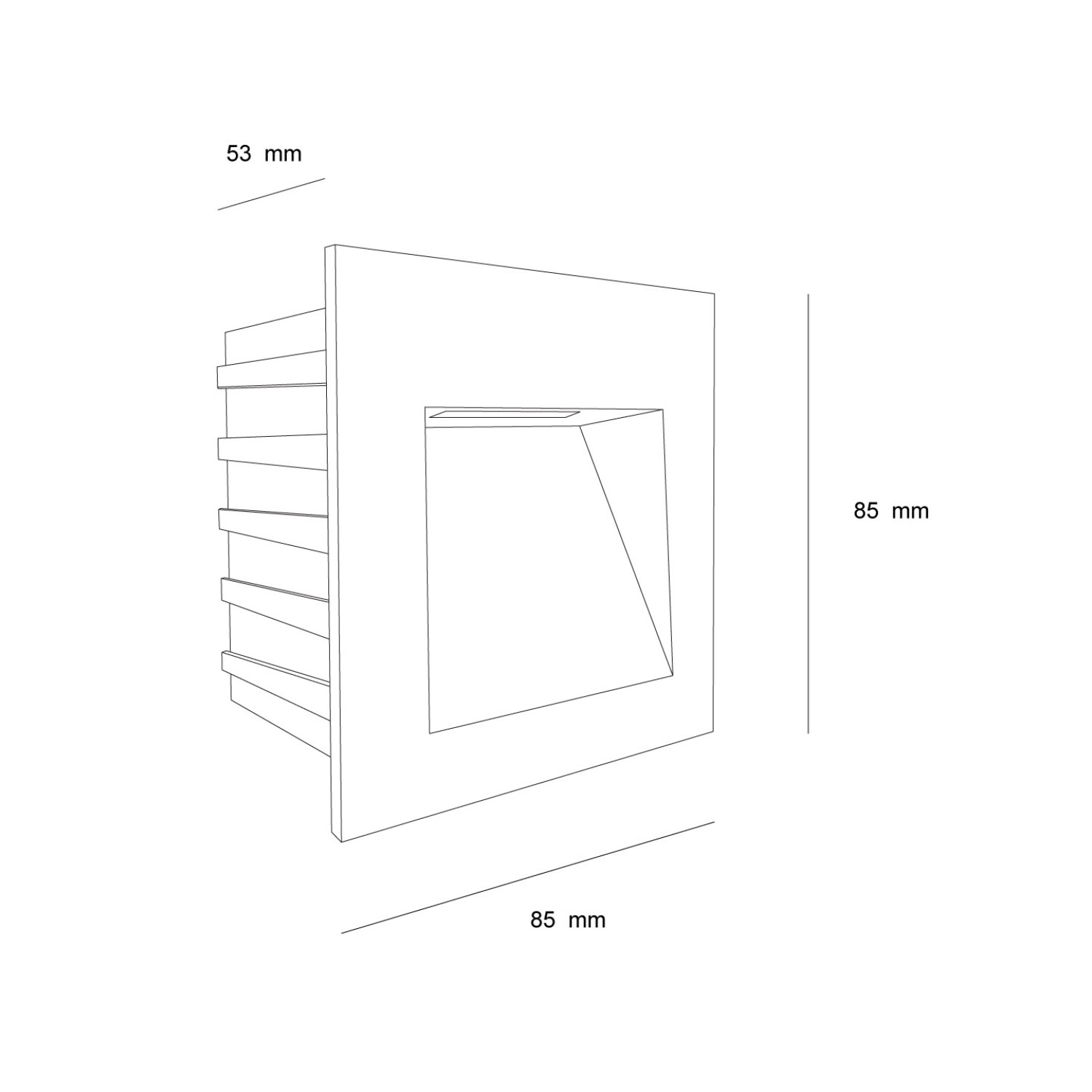 Детайлно изображение на LED луна за стъпала/стълбище Bizarre | За вграждане | IP65 | 2.5W | 3000K Снимка на LED луна за стъпала/стълбище Bizarre | За вграждане | IP65 | 2.5W | 3000K
