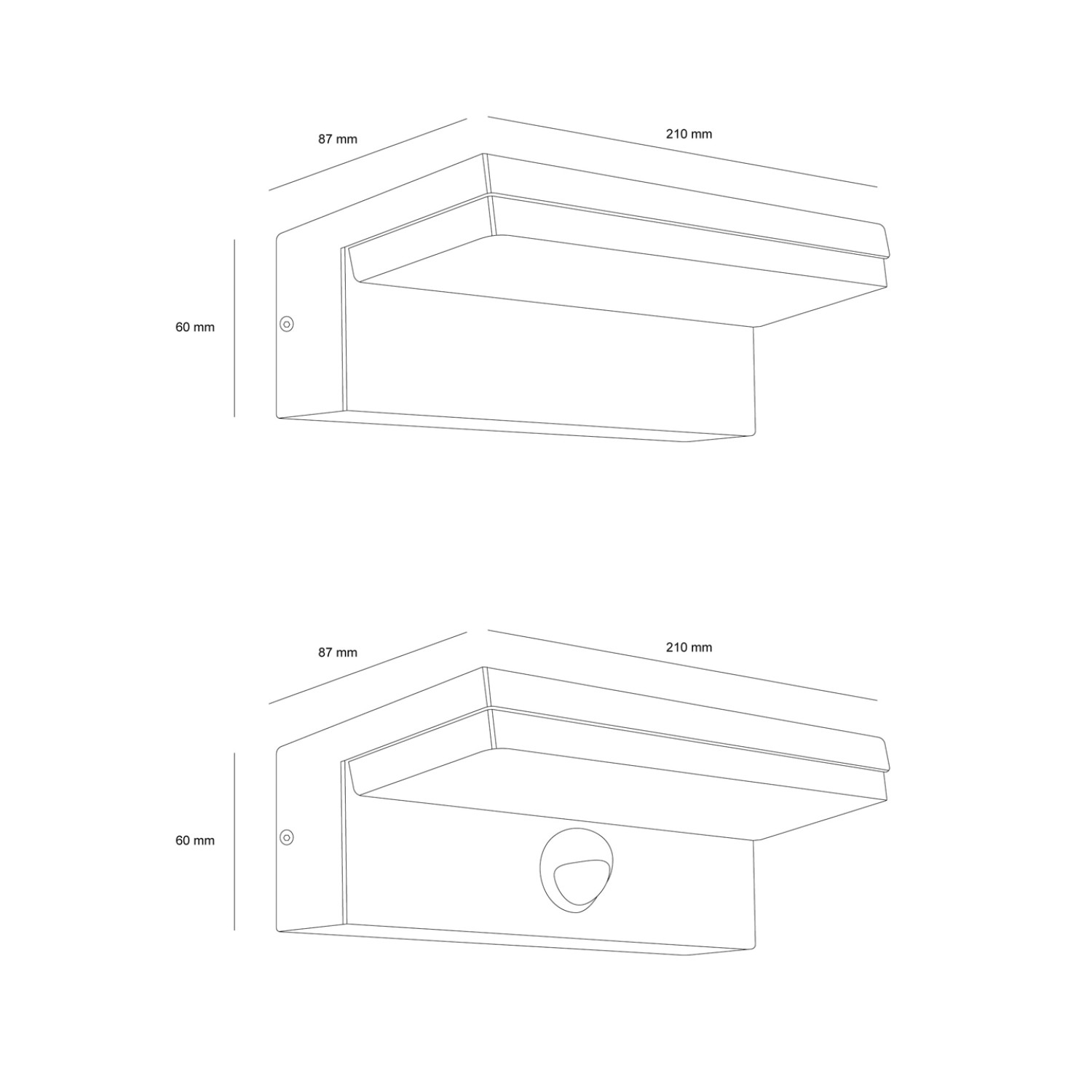 Снимка на Фасадна LED лампа Brio | PIR сензор | IP54 | 9W | 3000K