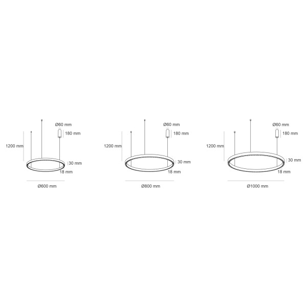 Детайлно изображение на Висящ LED полилей Cool Dark | Кръгла форма | Насочена светлина Снимка на Висящ LED полилей Cool Dark | Кръгла форма | Насочена светлина