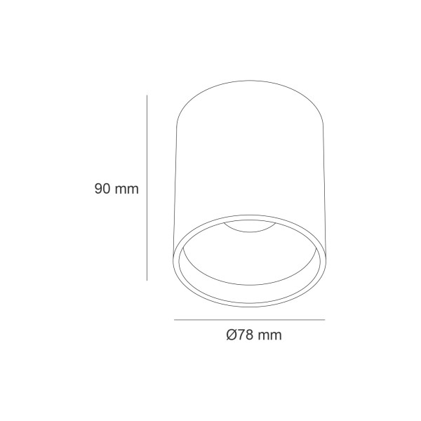 Снимка на LED луна за външен монтаж Dora RD | Цилиндрична | 3000K | 11W