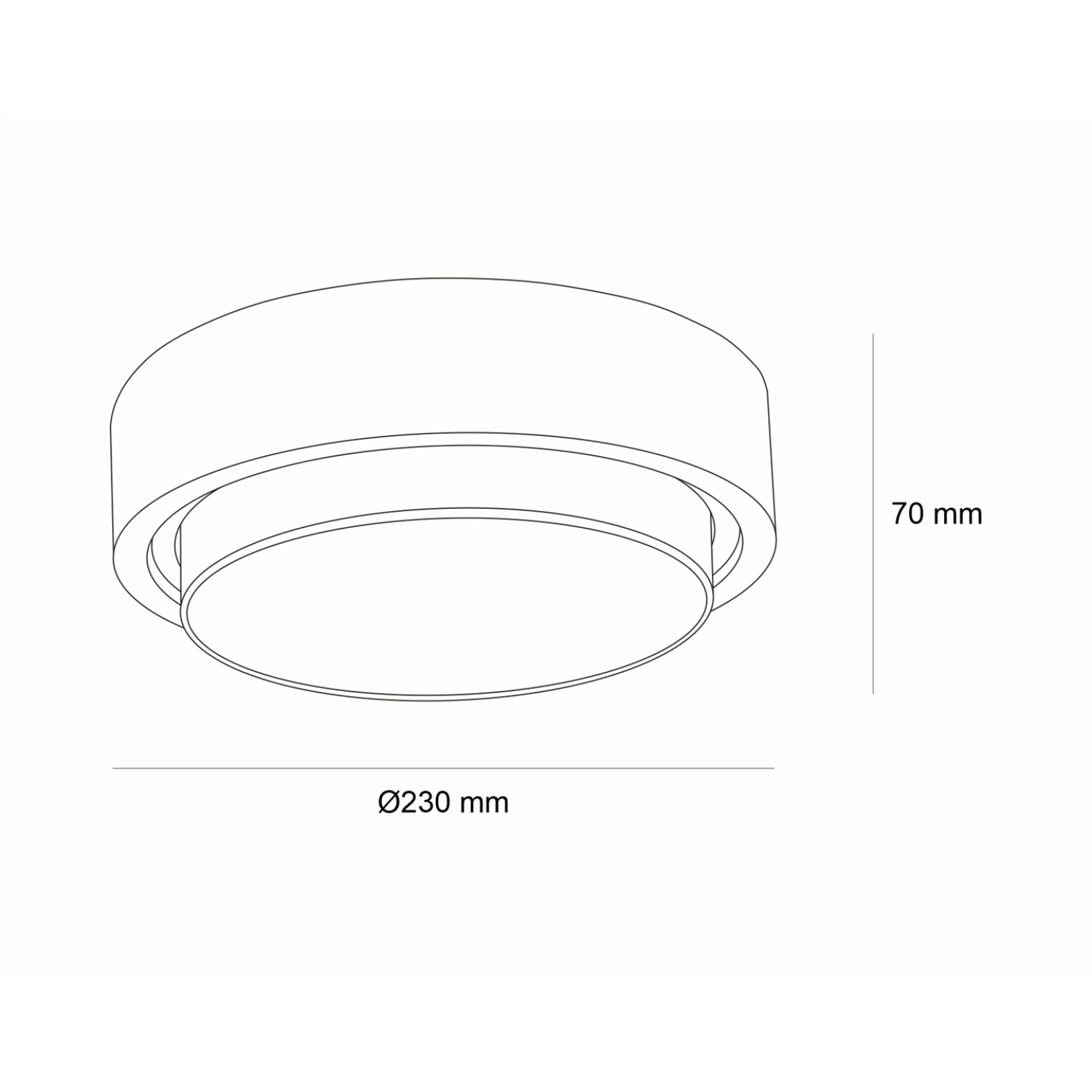 Снимка на Кръгла фасадна LED плафониера Form R Ø230 – IP65, 18W - Фасадни аплици