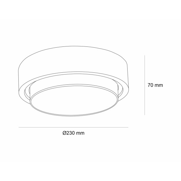 Снимка на Кръгла фасадна LED плафониера Form R Ø230 – IP65, 18W - Фасадни аплици