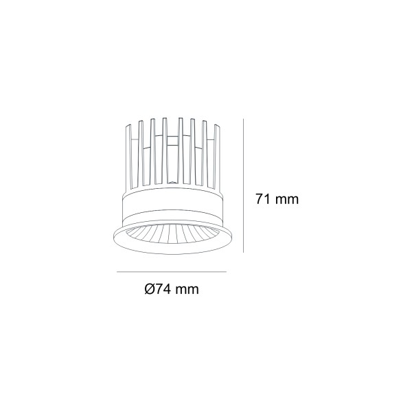Детайлно изображение на LED луна за вграждане Mizar ST | Черен рефлектор | 12W | 3000K Снимка на LED луна за вграждане Mizar ST | Черен рефлектор | 12W | 3000K