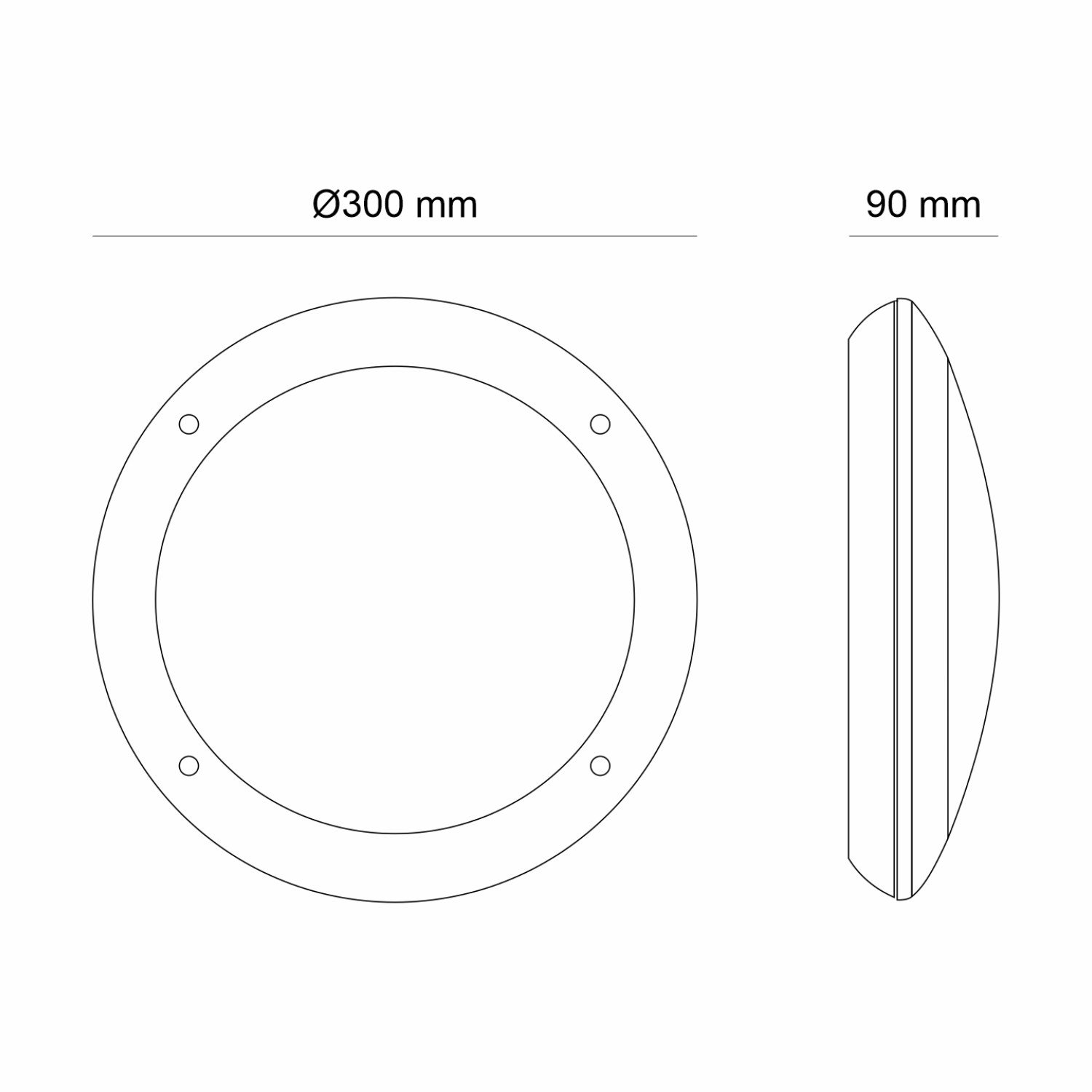 Снимка на Фасаден LED плафон Lucia | IP66 | 30cm | E27