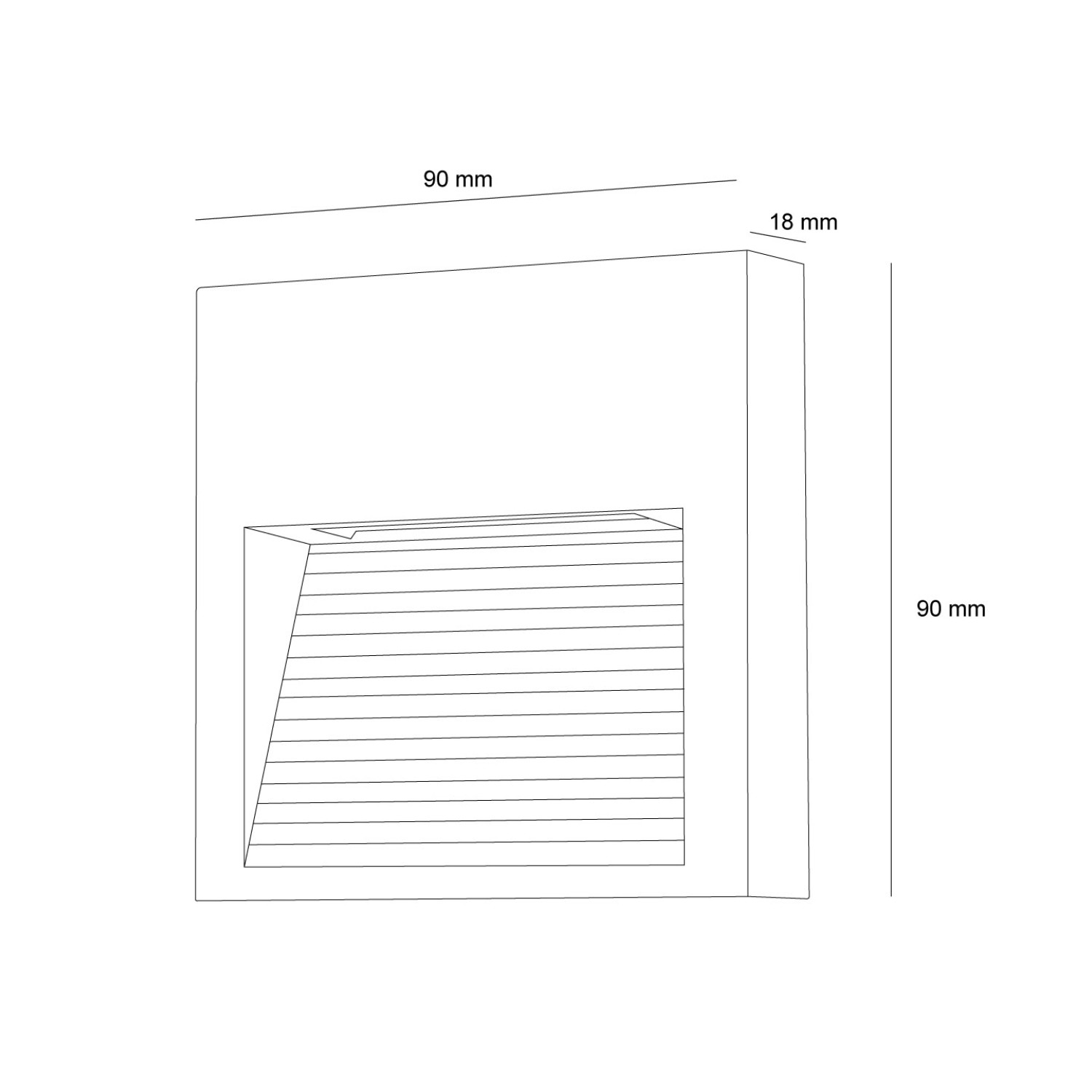 Детайлно изображение на LED луна за стъпала/стълбище с външен монтаж Lumos | IP65 | 3W | 3000K Снимка на LED луна за стъпала/стълбище с външен монтаж Lumos | IP65 | 3W | 3000K