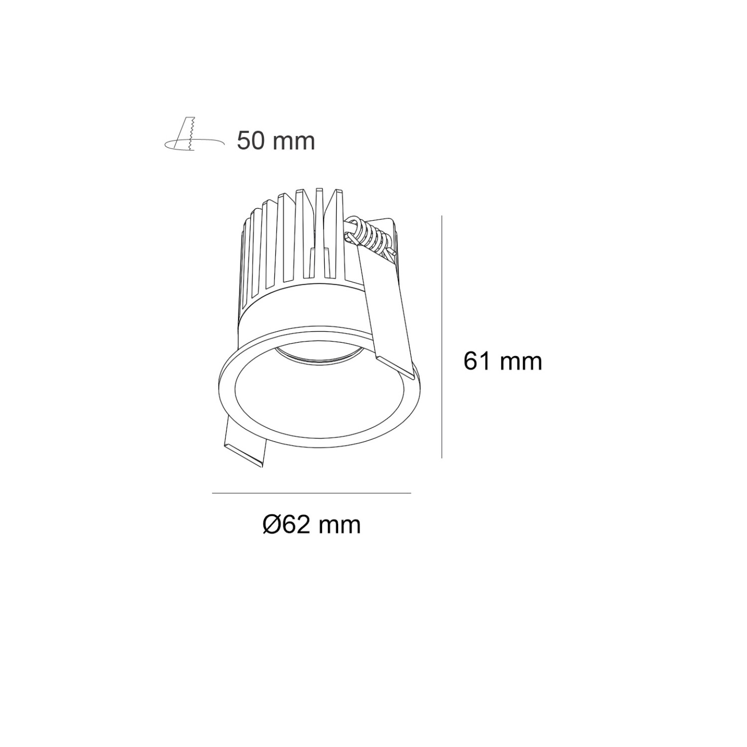 Снимка на LED луна за вграждане Orion | 7W | 3000K