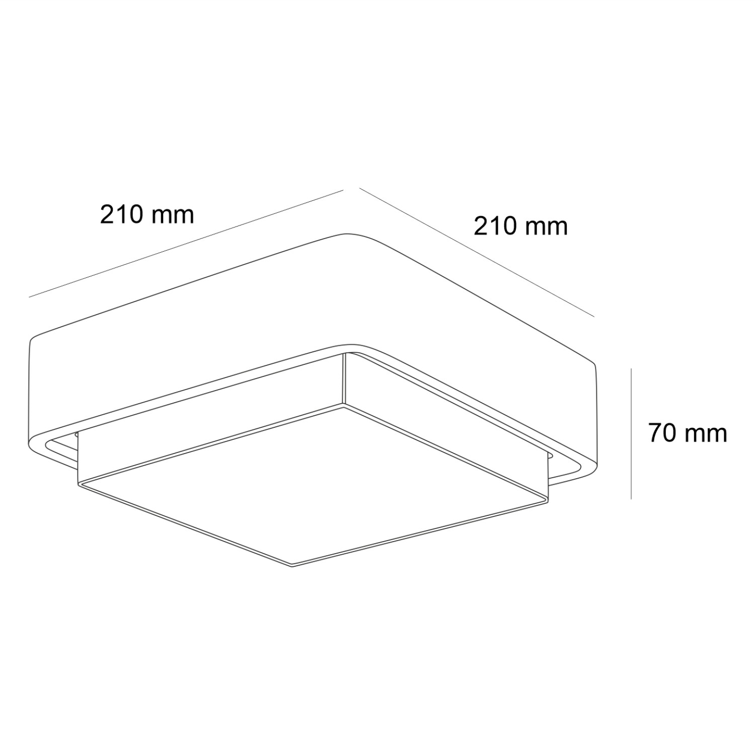 Снимка на Квадратна фасадна LED плафониера Form SQ | 18W | IP65