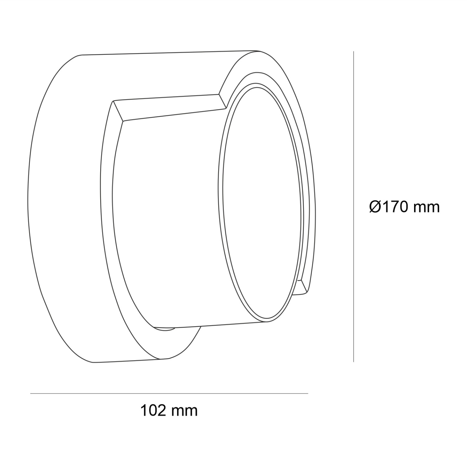 Снимка на Фасадна LED лампа Form W | Кръгла форма | IP65 | 12W
