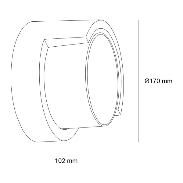 Снимка на Фасадна LED лампа Form W | Кръгла форма | IP65 | 12W