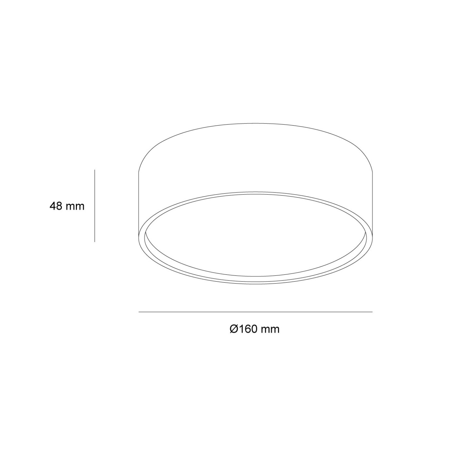 Снимка на Кръгъл влагозащитен LED аплик Quin IP65 – Ø160 мм - Осветление за баня