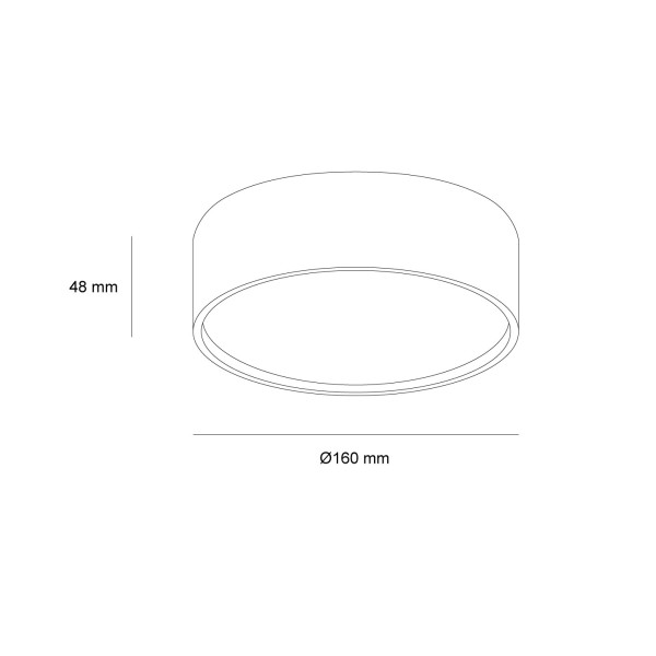 Снимка на Кръгъл влагозащитен LED аплик Quin IP65 – Ø160 мм - Осветление за баня