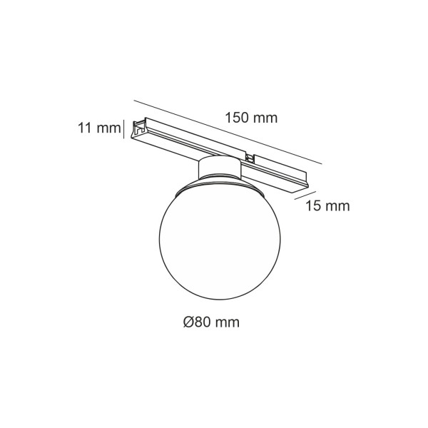 Снимка на Сферичен LED модул Ball Magnet за шина 15PCB ВМ