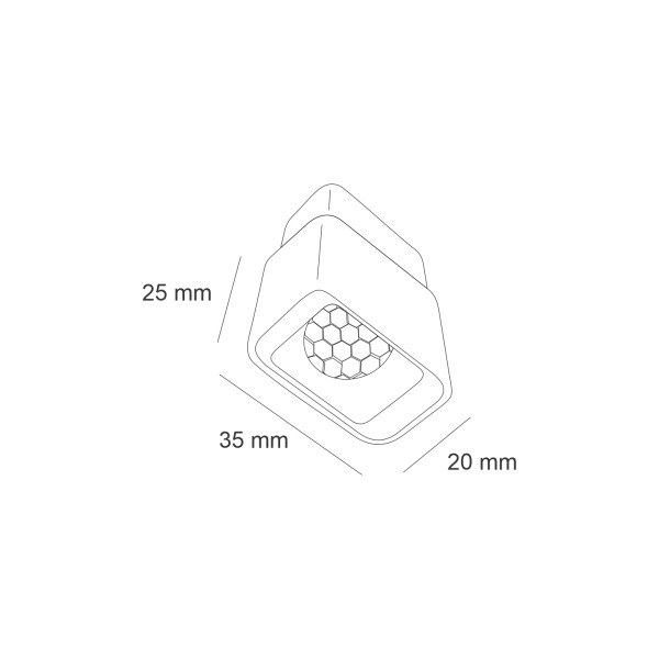 Детайлно изображение на Точков LED модул Spy Magnet за магнитна шина 23 mm Снимка на Точков LED модул Spy Magnet за магнитна шина 23 mm - Curve Line