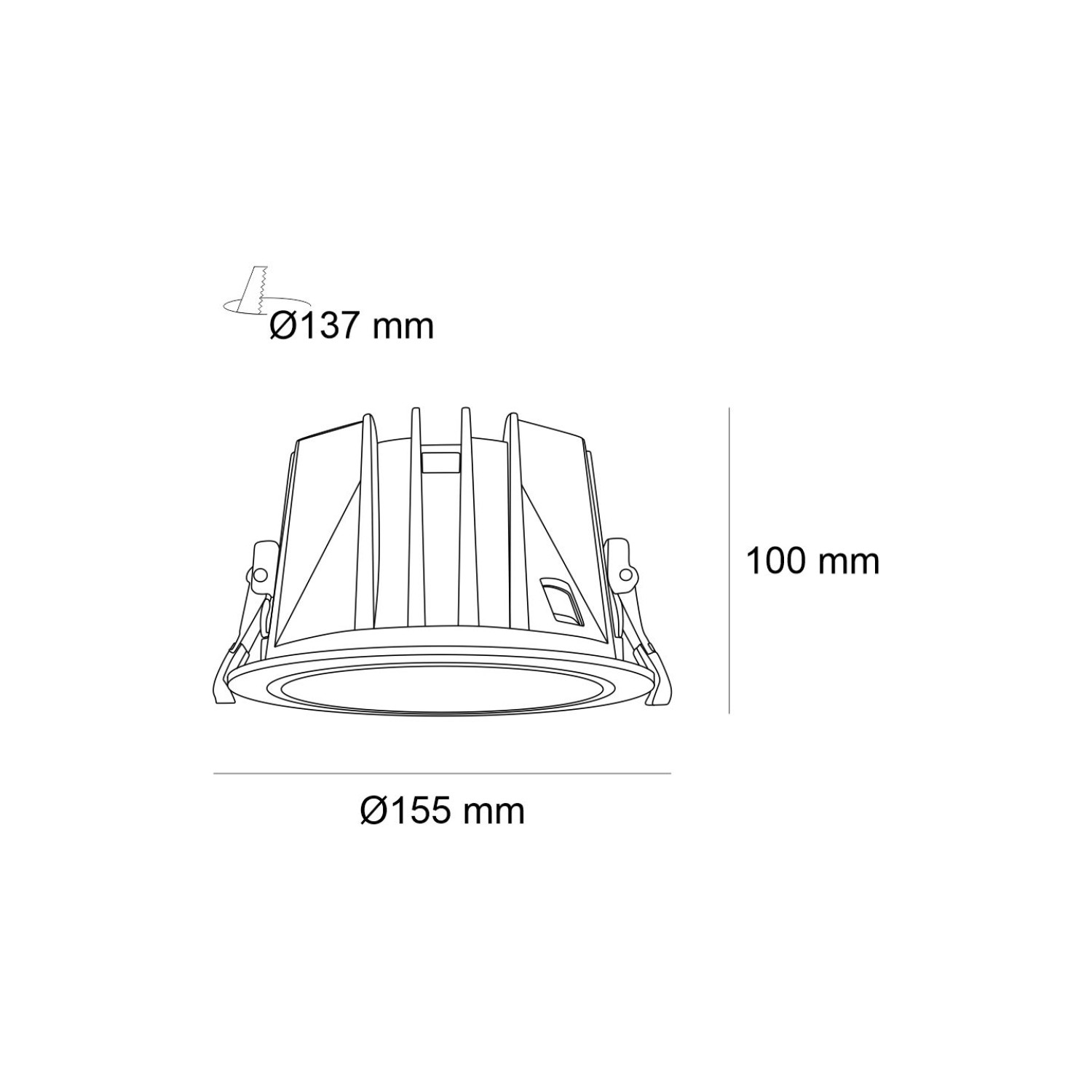 Снимка на LED луна за вграждане Vezir ST | Ниско заслепяване UGR<16
