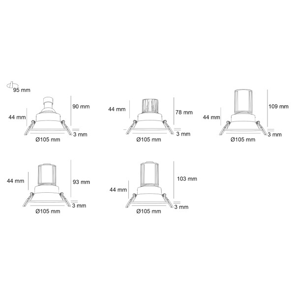 Снимка на LED луна за вграждане Vivienne 1072 | GU10