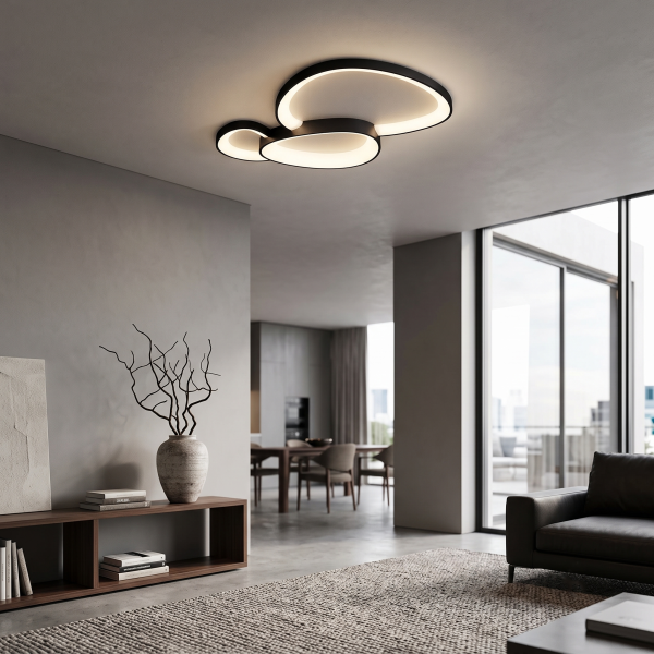 Снимка на LED плафон Flow 50W 3CCT модерен за хол и трапезария