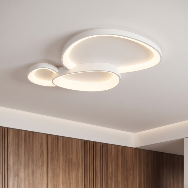 Снимка на LED плафон Flow 50W 3CCT модерен за хол и трапезария