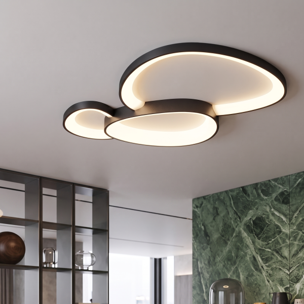 Снимка на LED плафон Flow 50W 3CCT модерен за хол и трапезария
