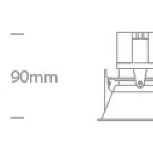 Снимка на LED луна за вграждане с наклонен корпус One Light | 3000K | 11W