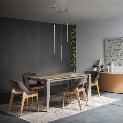 Цилиндричен LED пендел Kadji | Черен | 7W | 3000K