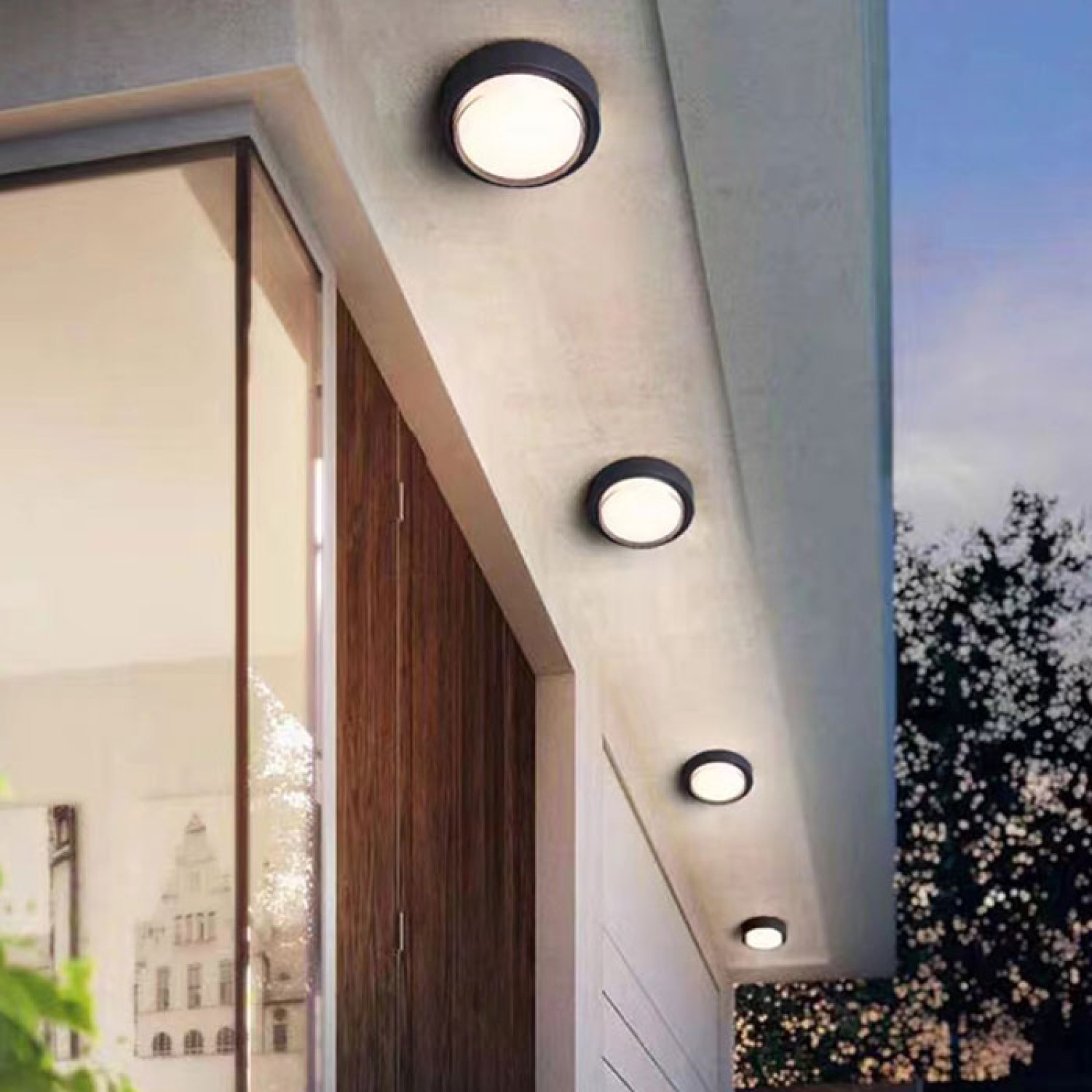 Снимка на Кръгла фасадна LED плафониера Form R Ø230 – IP65, 18W - Фасадни аплици