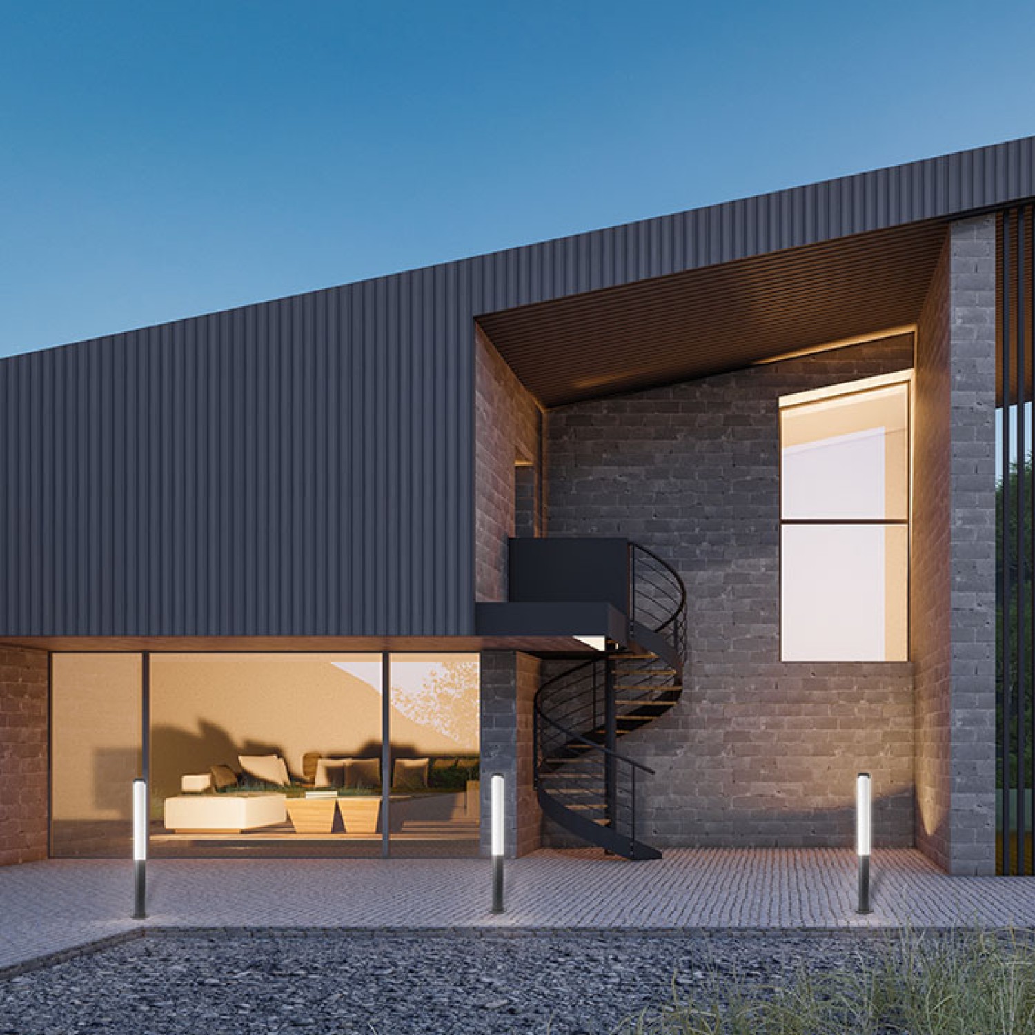 Снимка на Градински цилиндричен LED стълб Polis | 360° ъгъл | IP65 | 4000K