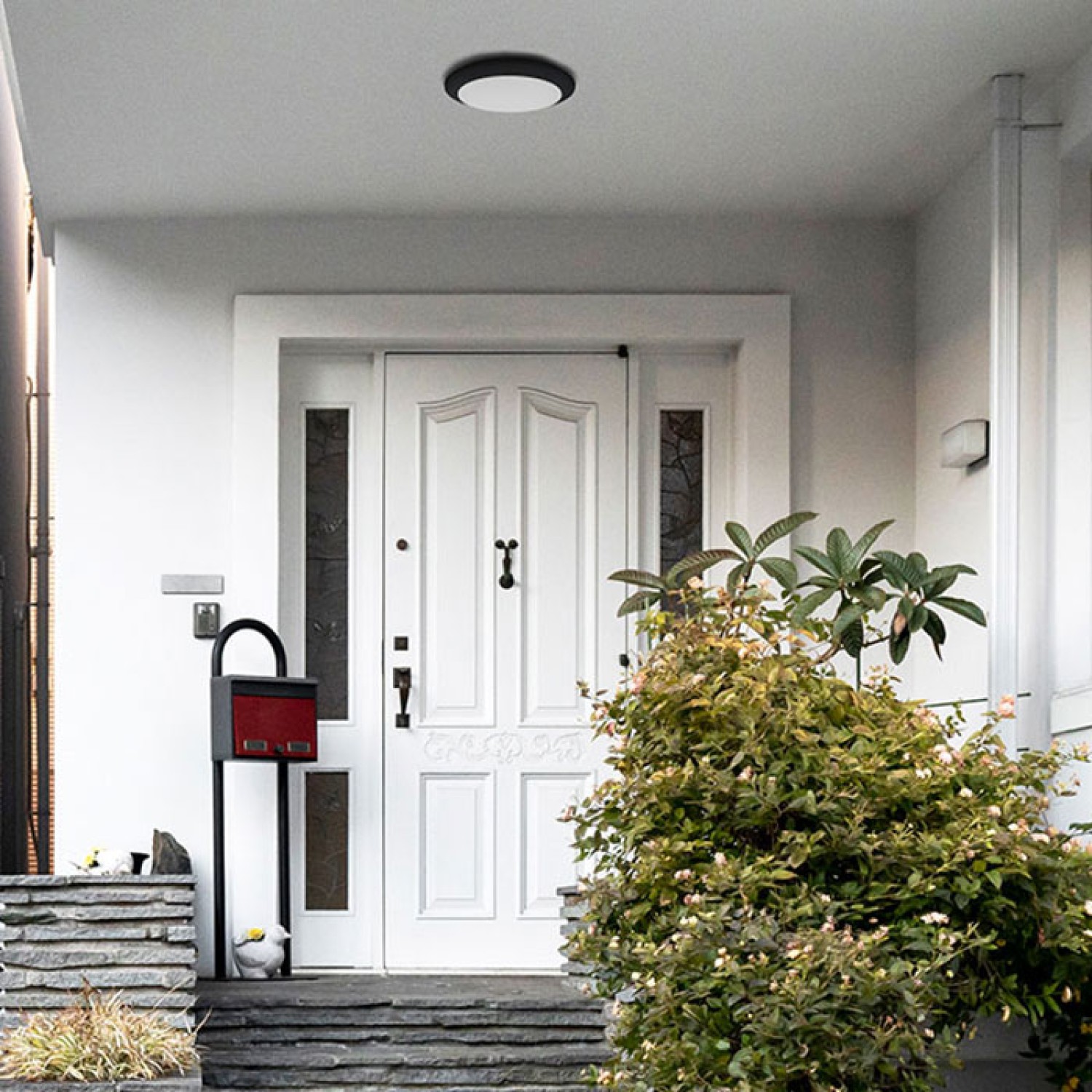 Снимка на Кръгъл екстериорен LED плафон Umberta IP66 (Ø350 мм) - Плафони