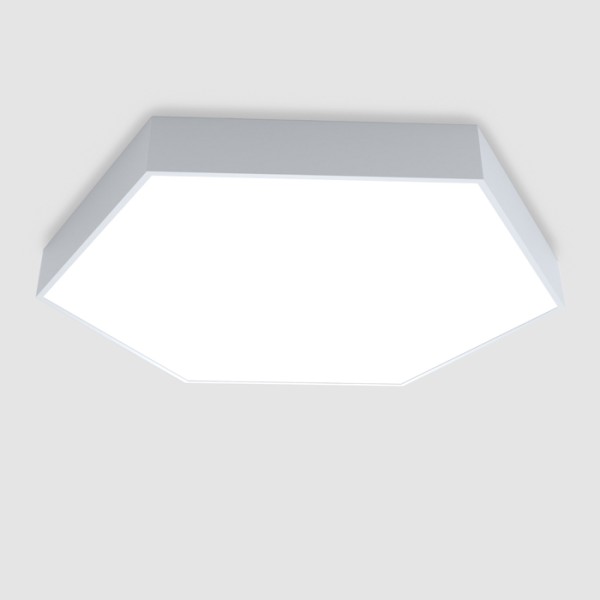 Детайлно изображение на LED плафониера Hexagon с шестоъгълна форма Снимка на LED плафониера Hexagon с шестоъгълна форма