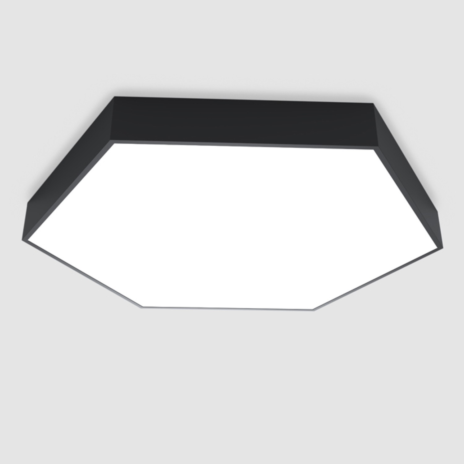 Детайлно изображение на LED плафониера Hexagon с шестоъгълна форма Снимка на LED плафониера Hexagon с шестоъгълна форма