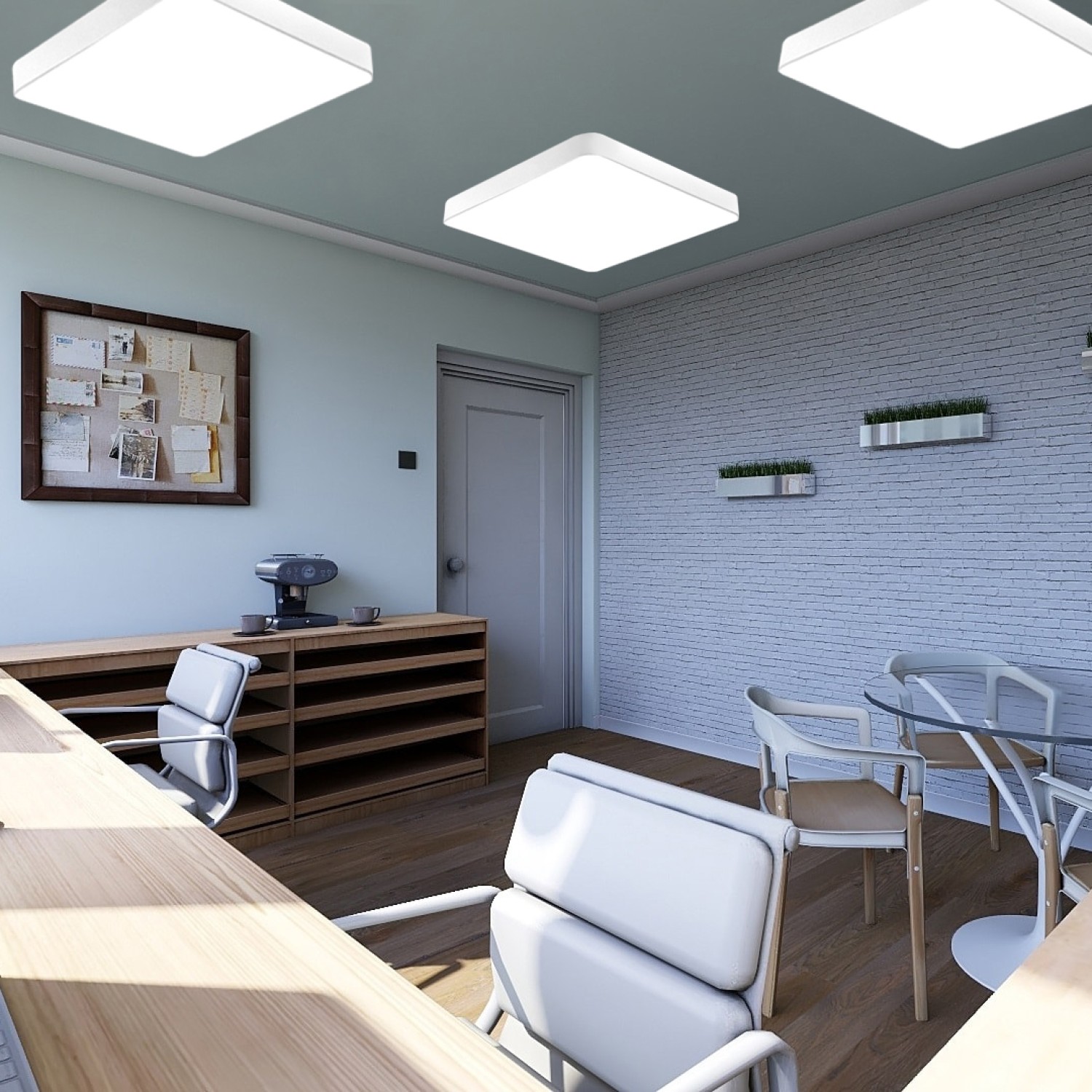 Снимка на Правоъгълна плафониера Karo LED | Три размера