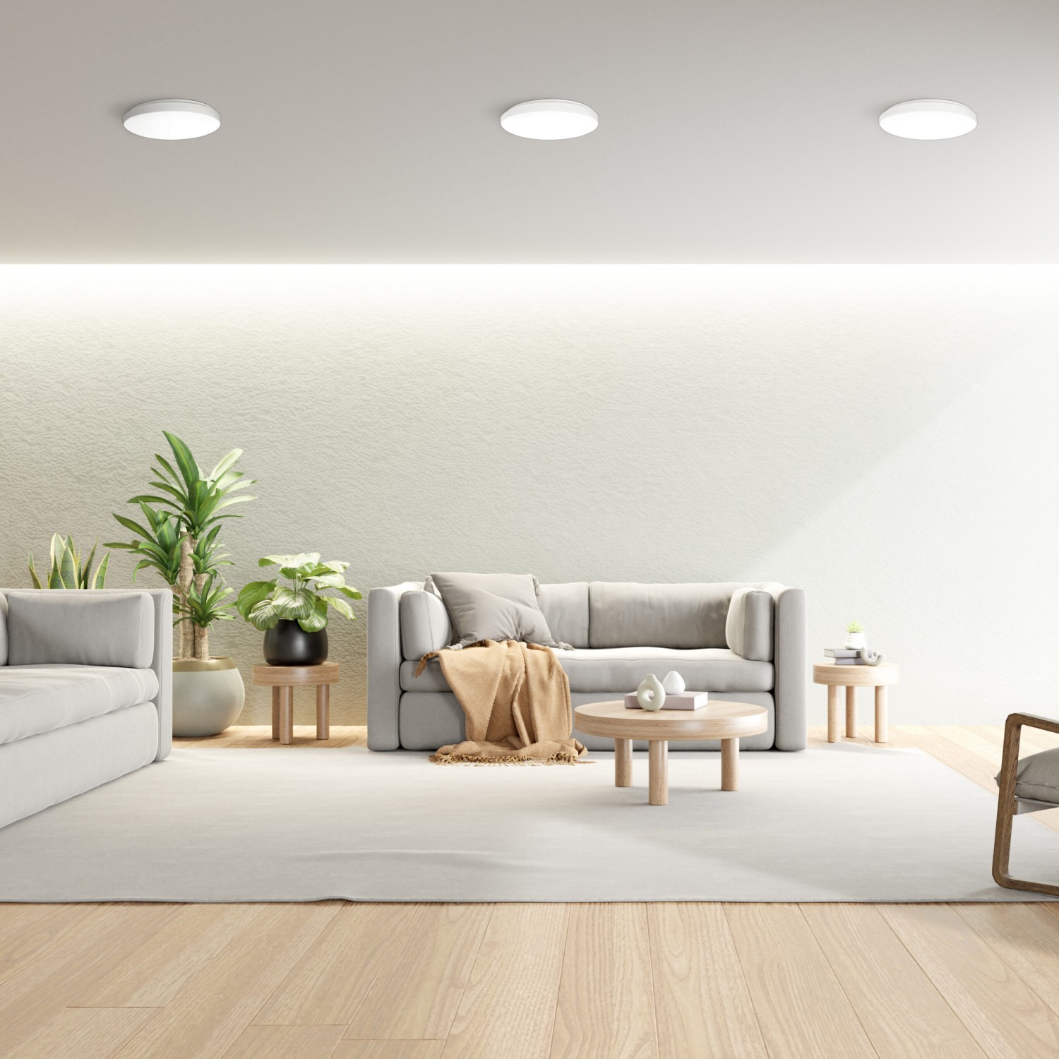 Снимка на Кръгла LED плафониера Circle | Бяла | IP44 | 4000K | 3 Размера