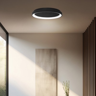 LED плафониера Sirius с тънък профил и светлинен пръстен | 3-CCT | 48W