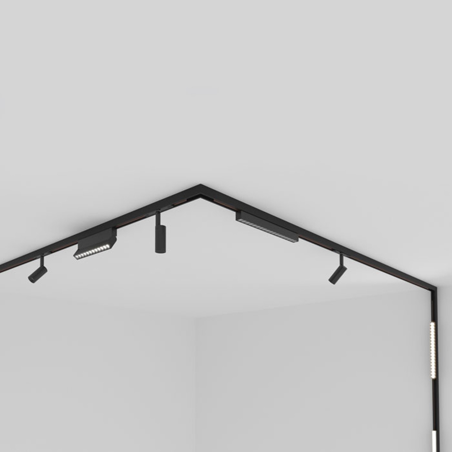 Снимка на Магнитна шина за открит монтаж Slim 23mm с тънък профил - Curve Line