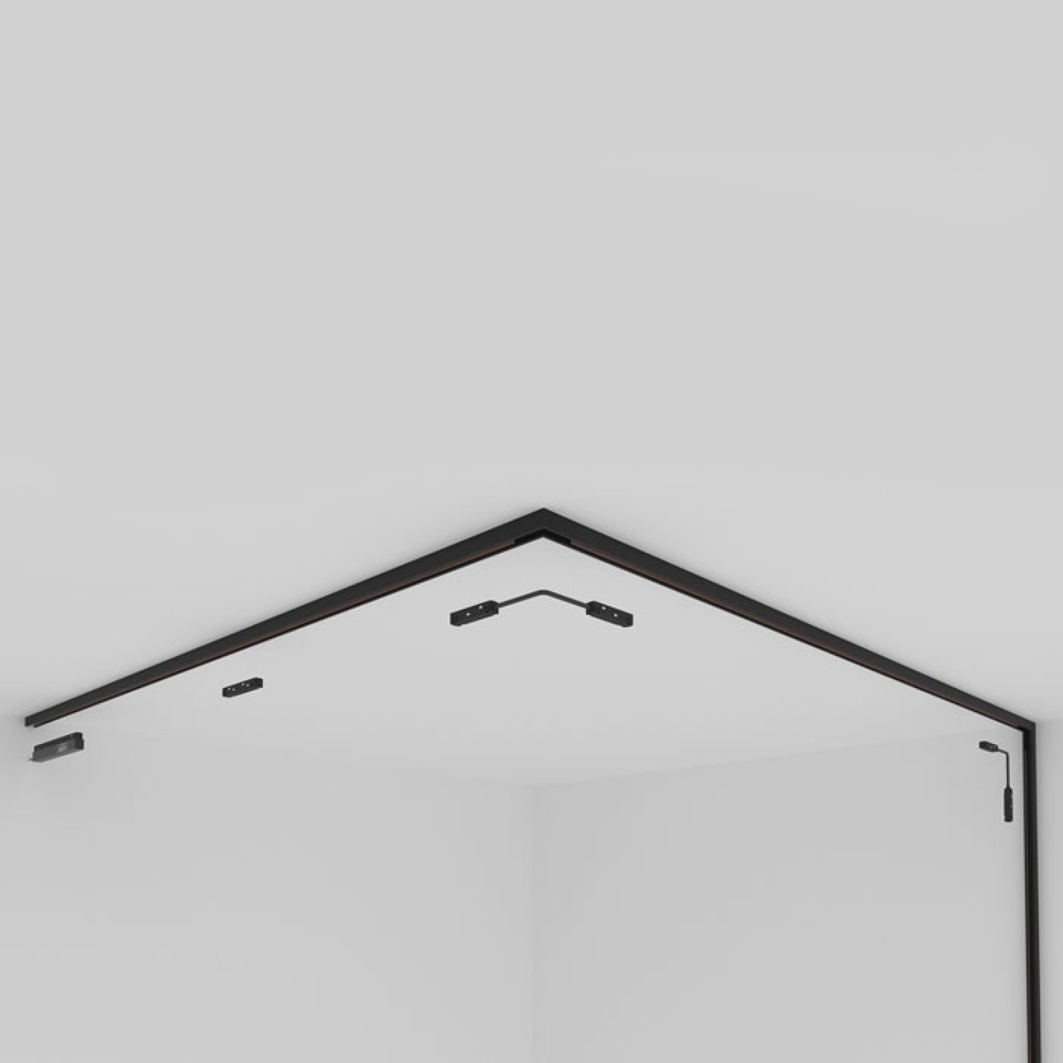 Снимка на Магнитна шина за открит монтаж Slim 23mm с тънък профил - Curve Line