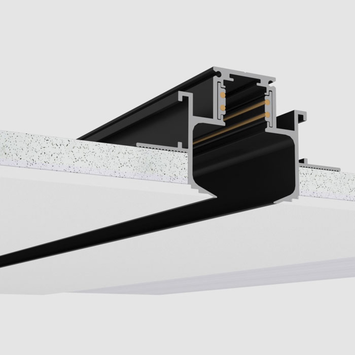 Детайлно изображение на Магнитна шина за вграден монтаж Magnet Line Trimless 23mm Снимка на Магнитна шина за вграден монтаж Magnet Line Trimless 23mm - Релсово осветление