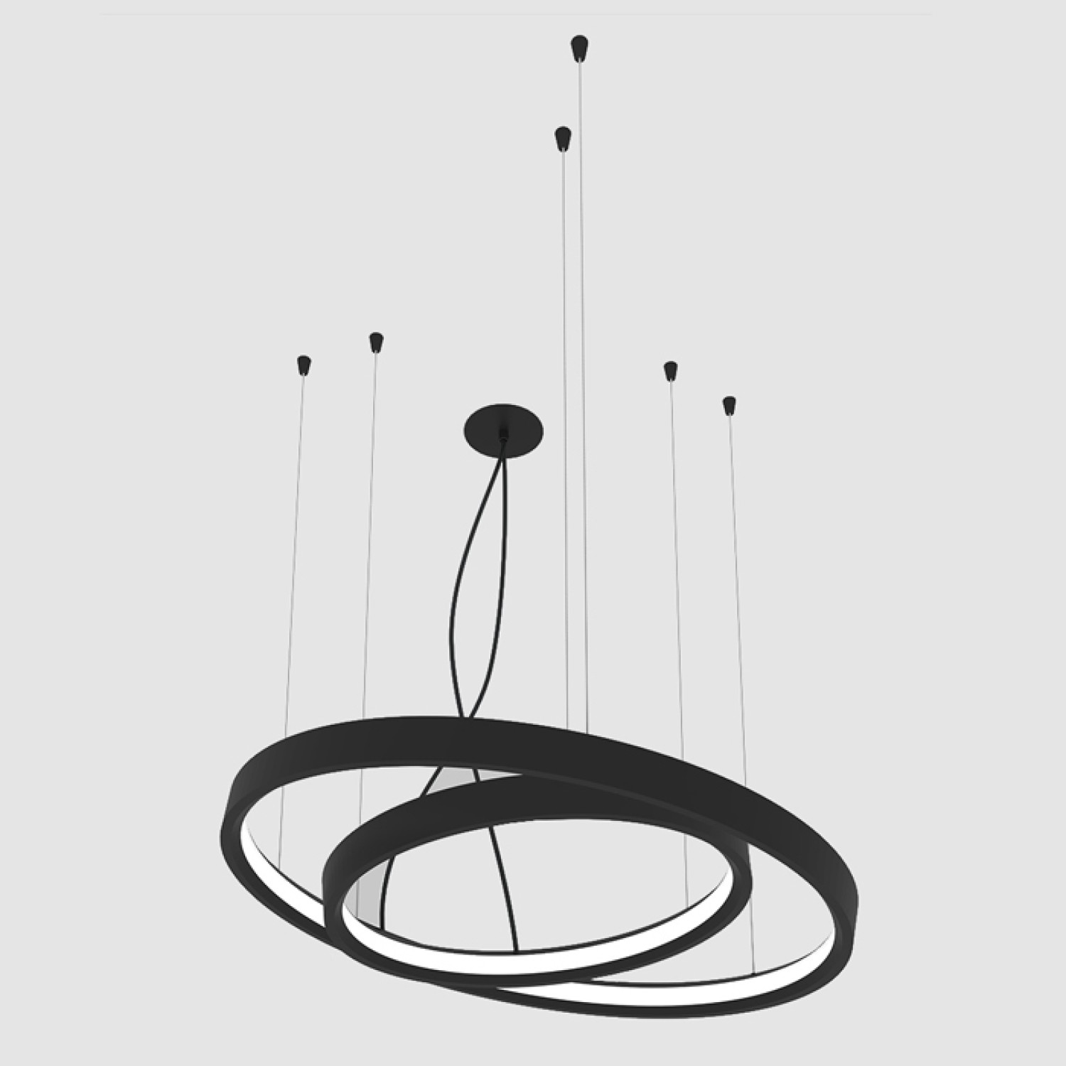 Детайлно изображение на Висящ кръгъл LED полилей Oreol | Тип пръстен | 5 размера Снимка на Висящ кръгъл LED полилей Oreol | Тип пръстен | 5 размера