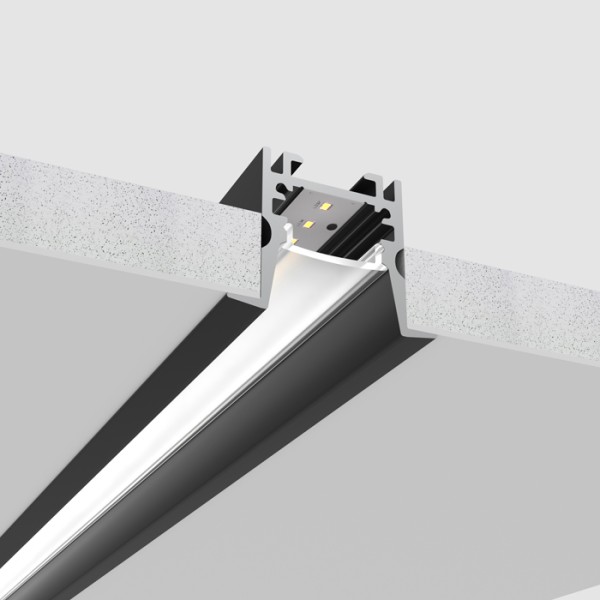 Снимка на Алуминиев профил за LED лента Inside | 26×33 мм | За вграждане в окачен таван | 2 метра