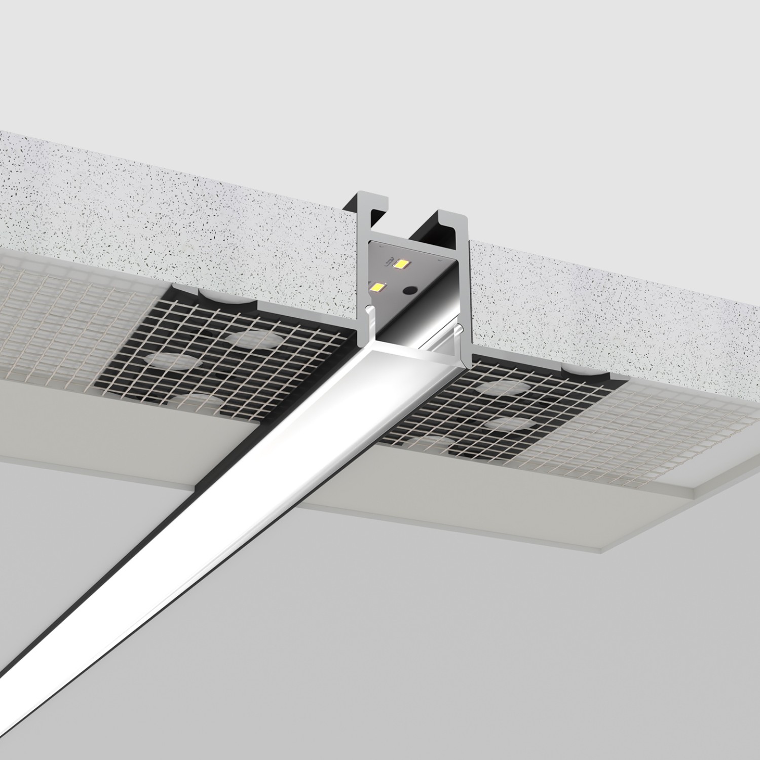 Снимка на Алуминиев профил за LED лента Trimless Nano Line | 53×18,5 мм | Безрамков монтаж в гипсокартон | 2 метра