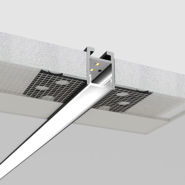 Снимка на Алуминиев профил за LED лента Trimless Nano Line | 53×18,5 мм | Безрамков монтаж в гипсокартон | 2 метра