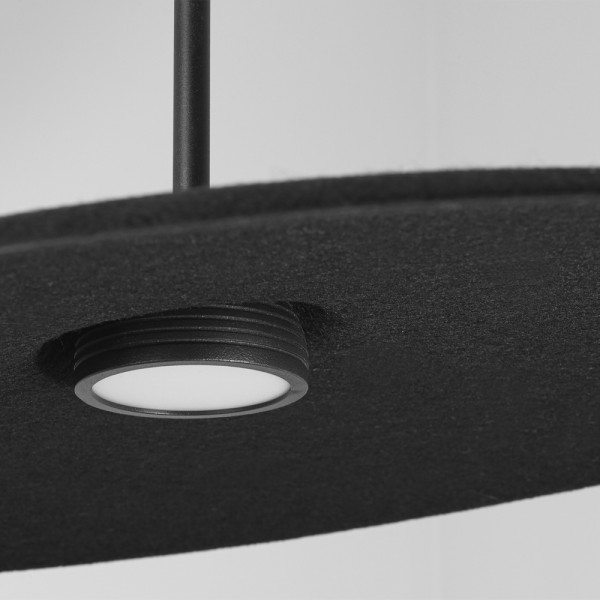 Снимка на Акустична висяща LED лампа Gear с наклонен панел (Ø500 мм) - Офис