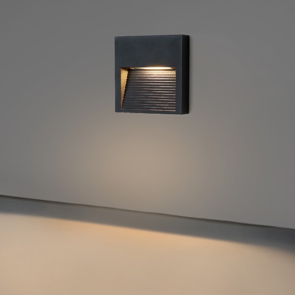 Детайлно изображение на LED луна за стъпала/стълбище с външен монтаж Lumos | IP65 | 3W | 3000K Снимка на LED луна за стъпала/стълбище с външен монтаж Lumos | IP65 | 3W | 3000K