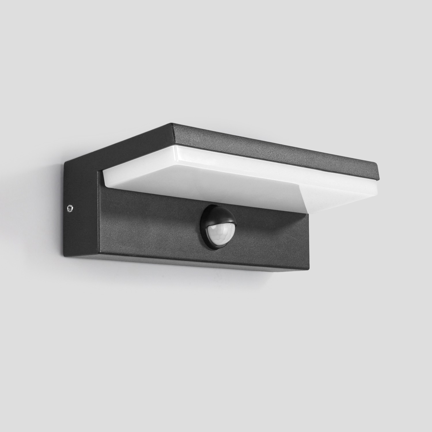 Снимка на Фасадна LED лампа Brio | PIR сензор | IP54 | 9W | 3000K